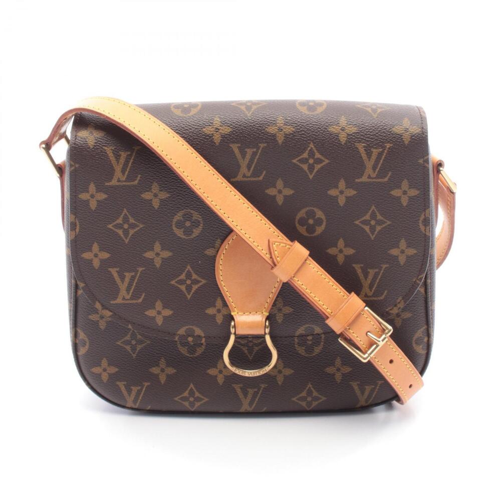 Louis Vuitton Saint Cloud Shoulder Bag Canvas Leather Monogram Brown